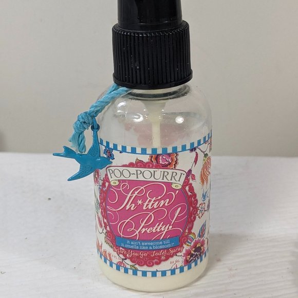 Poo Pourri Shittin' Pretty! Blossom Before You Go Toilet Spray 2 oz 50% full - Picture 1 of 7